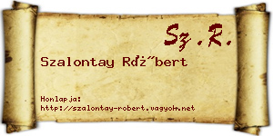 Szalontay Róbert névjegykártya