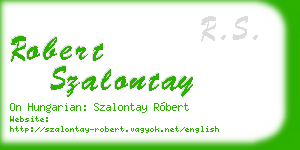 robert szalontay business card